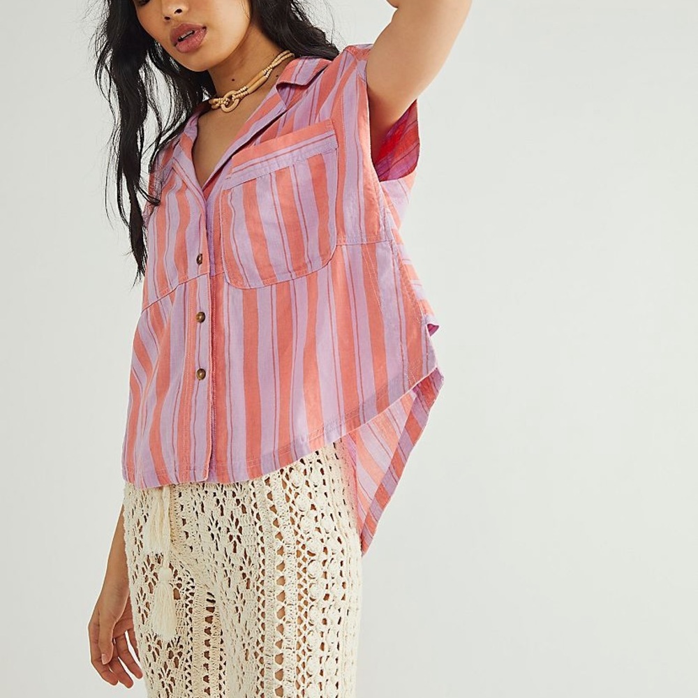 Free People Play it Cool Stripe Top